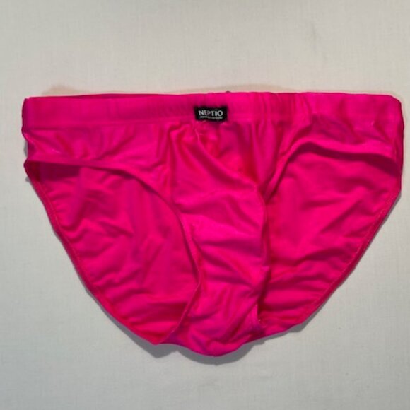 NEPITO "Playa" Low Rise Bikini Swim Brief - Neon Pink/Black - Pouch - Picture 7 of 13